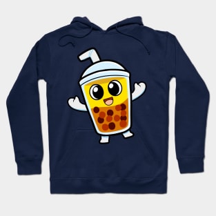 Cartoon Happy Boba Milktea Lover Kawai Hoodie